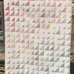 Confetti Corners Rainbow Liberty Quilt Kit Cream