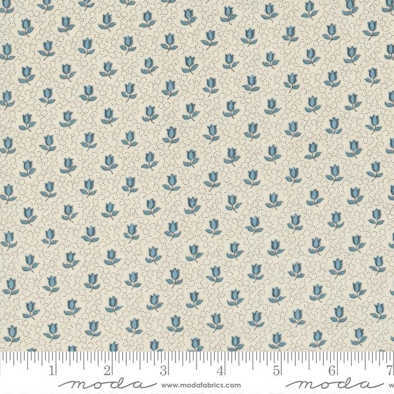 Antoinette Champagne Small Floral Pearl French Blue