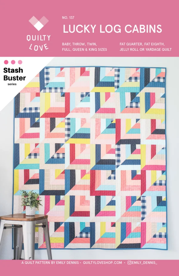LuckyLogCabinsPAPERPattern_QuiltyLove