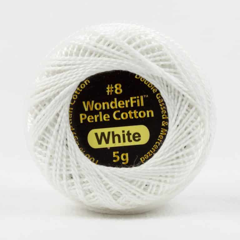 Wonderfil Perle Cotton #8 Eleganza White