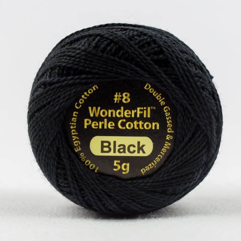Wonderfil Perle Cotton #8 Eleganza Black