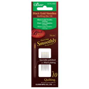 Clover Black Gold Quilting Needles No. 10 (6 pcs)