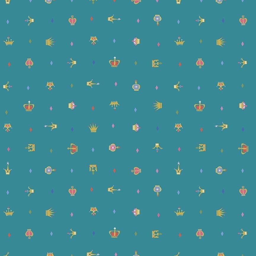 Little Brier Rose - Crowns Teal Sparkle