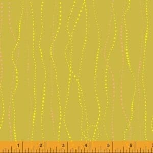 colourful linear dot patterns on a green background