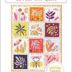 raw edge appliqué quilt pattern with organic shapes