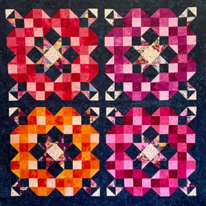 Magenta Star Quilt Pattern