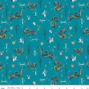 Little Brier Rose - Dragons Teal Sparkle