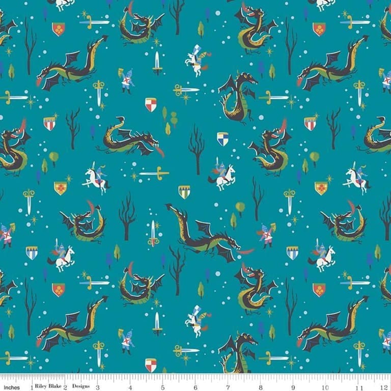 Little Brier Rose - Dragons Teal Sparkle