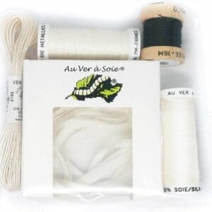 Au Ver a Soie Silk Decorative Pack - Blanc Noir