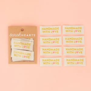 Sarah Hearts Handmade with Love Gold Labels