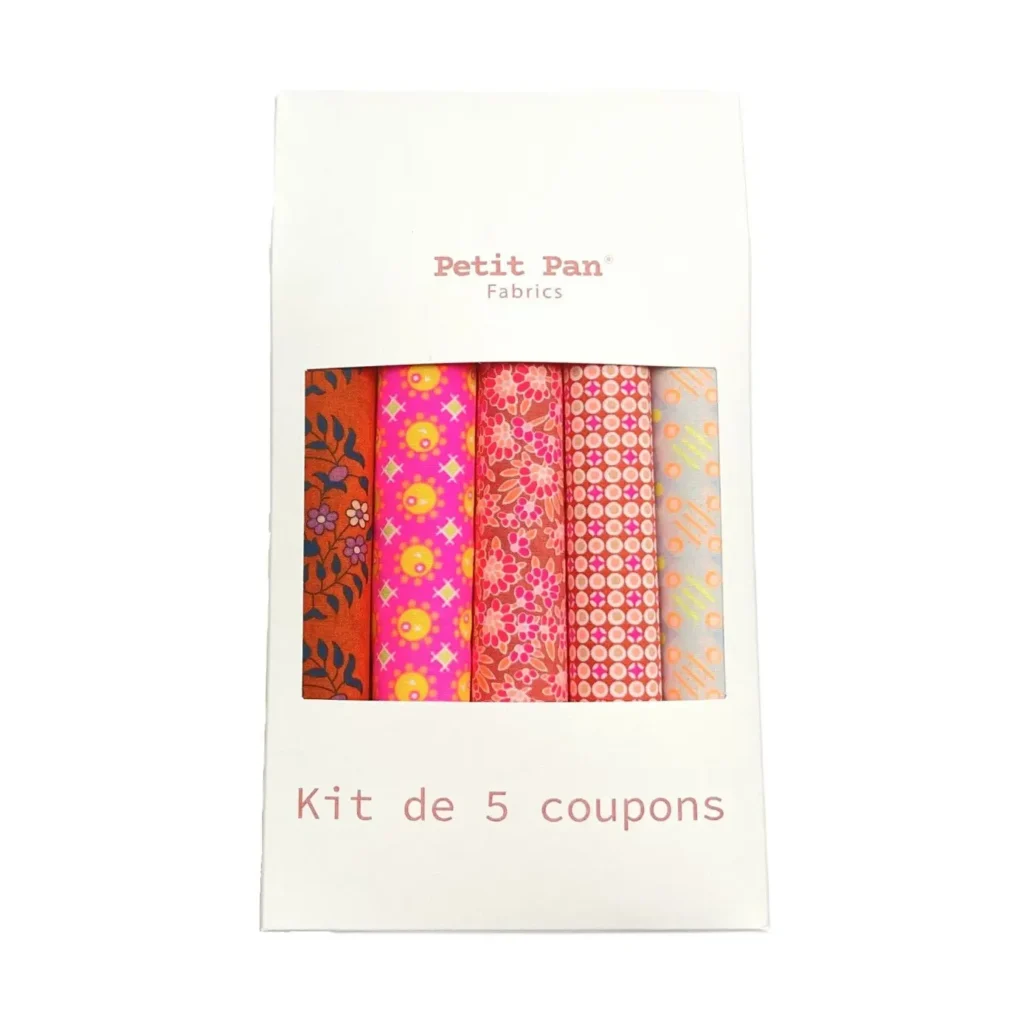 Petit Pan Cotton Coupons Folksy Ecru Set of 5