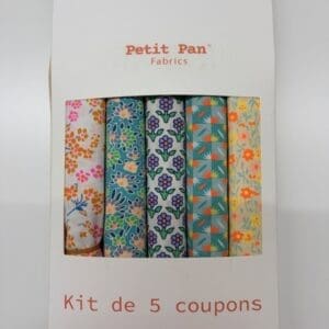 Petit Pan Cotton Coupons Calendula Green Set of 5