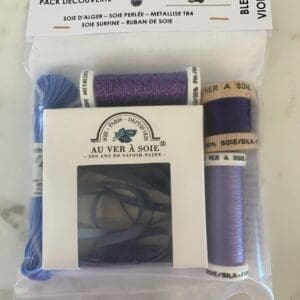 Au Ver a Soie Silk Decorative Pack - Bleu Violet