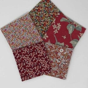 Liberty Lawn Fat 8th Bundle 5 Pieces ~ Reds