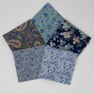 Liberty Lawn Fat 8th Bundle 5 Pieces ~ Blues