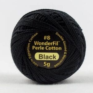 Wonderfil Perle Cotton #8 Eleganza Black