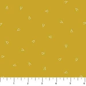 FIGO Fabrics Lucky Charms Basics Wishbones Mustard