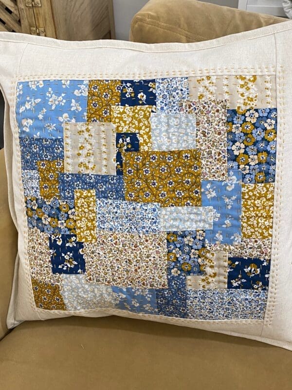 Kawandi pillow denim florals