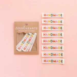 Sarah Hearts Colourful Handmade Labels